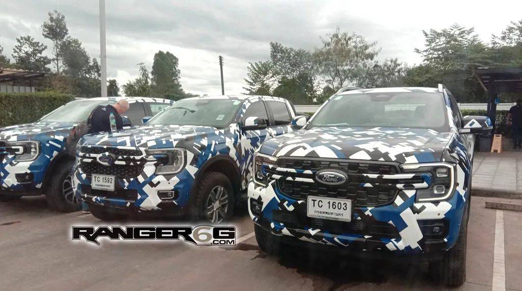 Nova Ford Ranger 2023 é flagrada em três opções de versões XLT, FX4 e Wildtrack